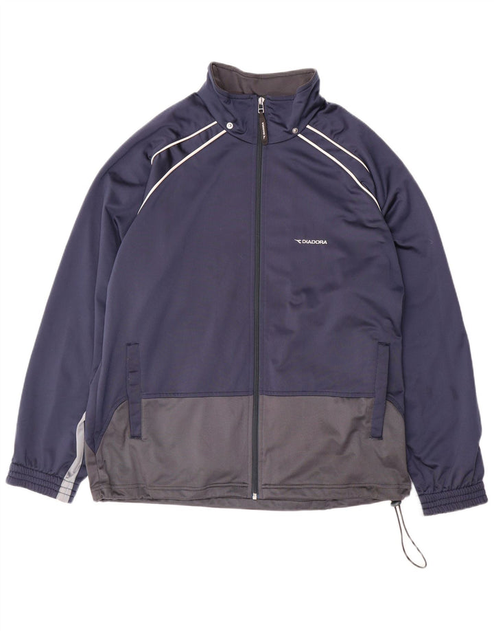 DIADORA Træningsdragt til mænd Topjakke UK 40 Medium Navy Blue Colourblock