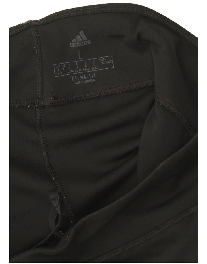 Adidas Womens Climalite Capri Leggings UK 16/18 Large Black Polyester