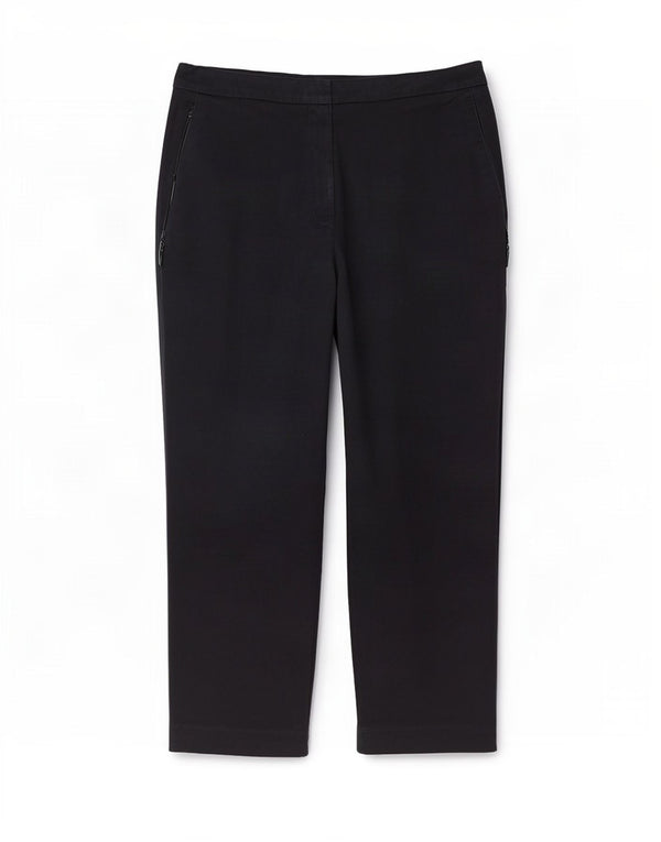 Marks & Spencer Womens Chino Trousers UK 16 Large W34 L26 Navy Blue