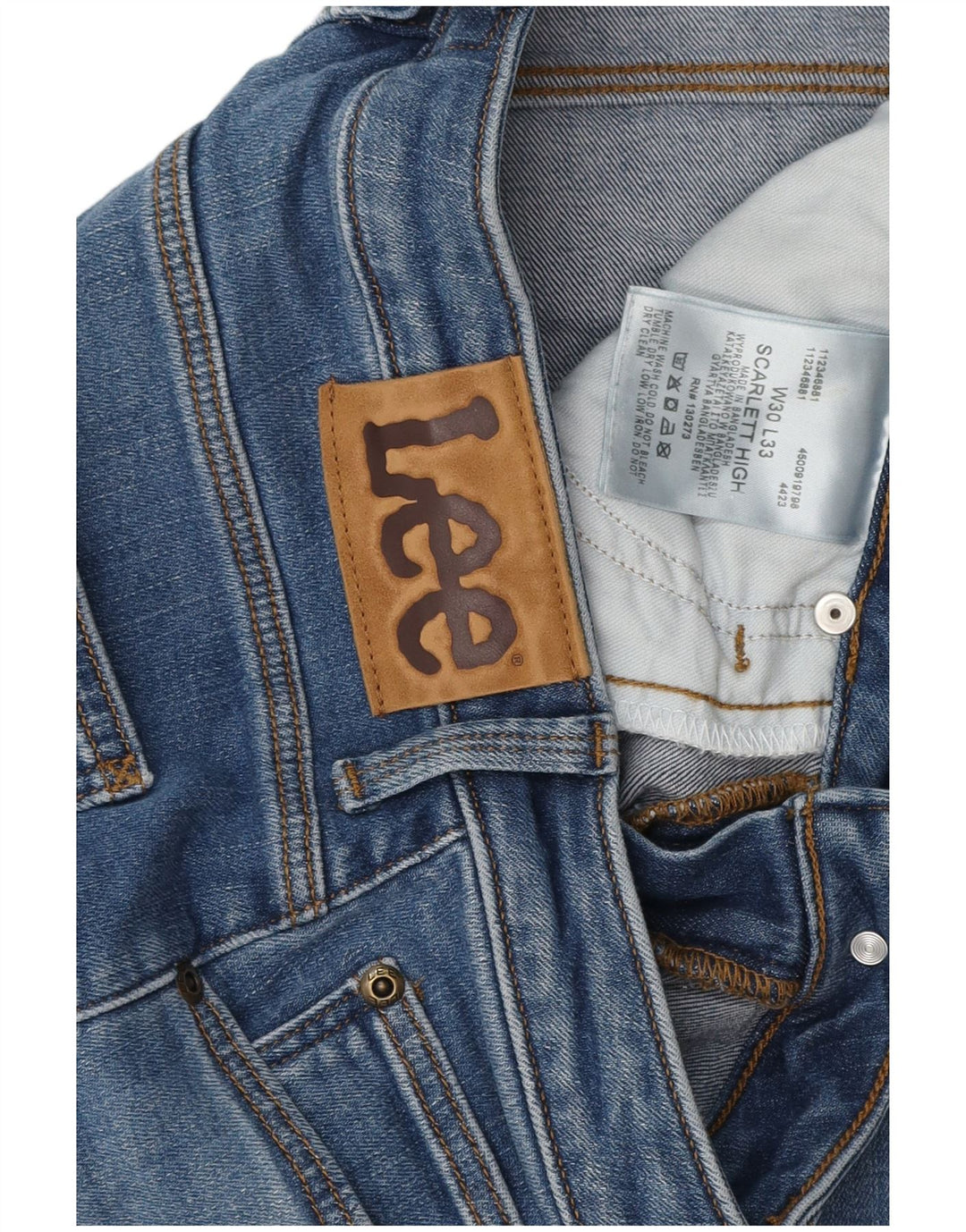 LEE Dame Scarlett High Skinny Jeans W30 L31 Blå Bomuld