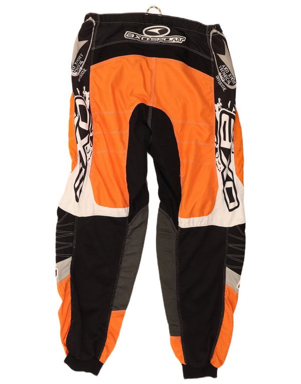 AXO Herre Graphic Moto Racer Bukser EU 54 2XL W38 L30 Orange Colourblock