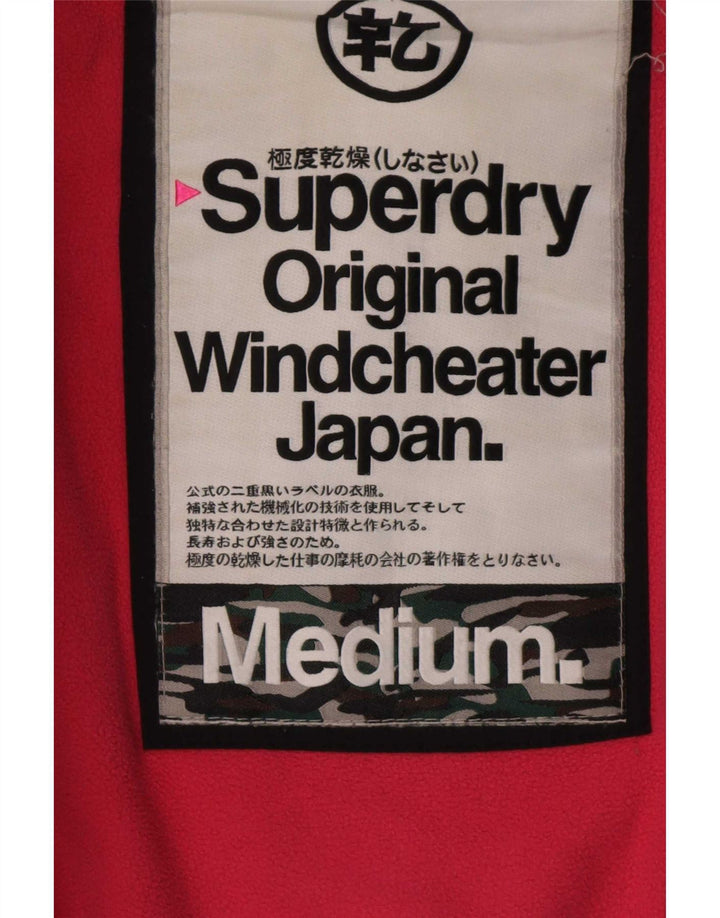 Superdry vindjakke til kvinder med hætte vindjakke UK 14 Medium Sort
