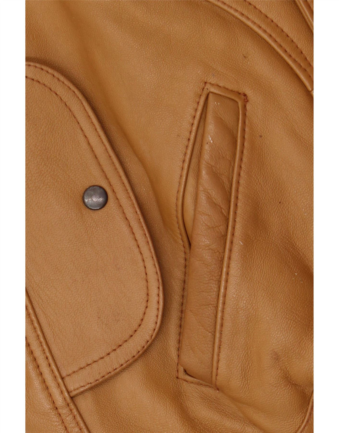 Pointers Herre Loose Fit Læderjakke UK 38 Medium Brun Læder