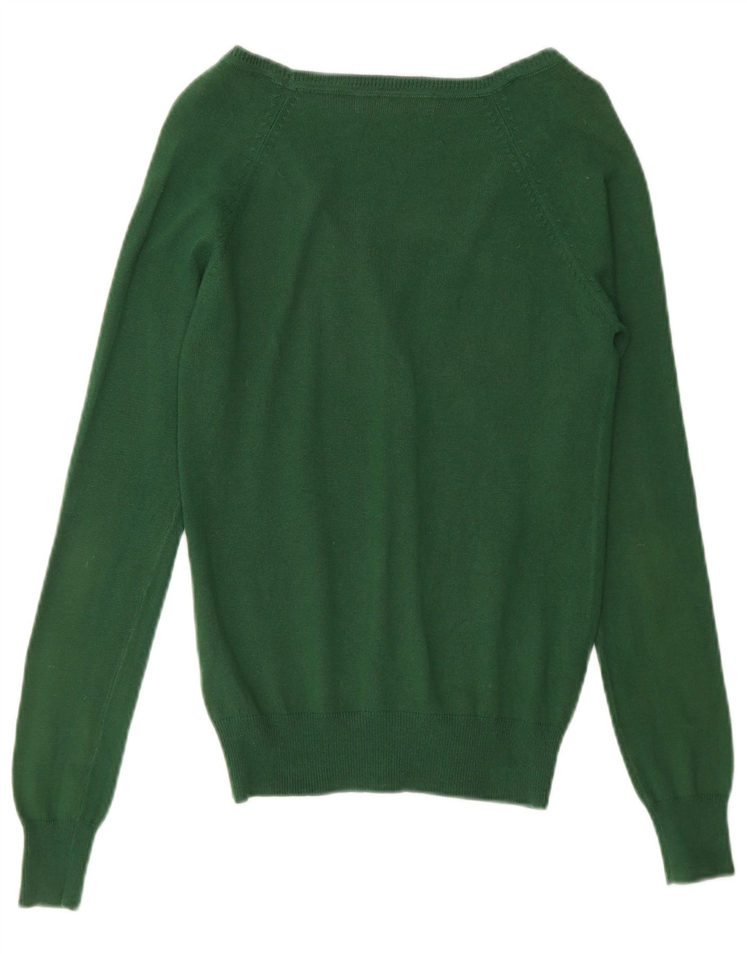 ZARA Womens Cardigan Sweater UK 10 Small Green Cotton