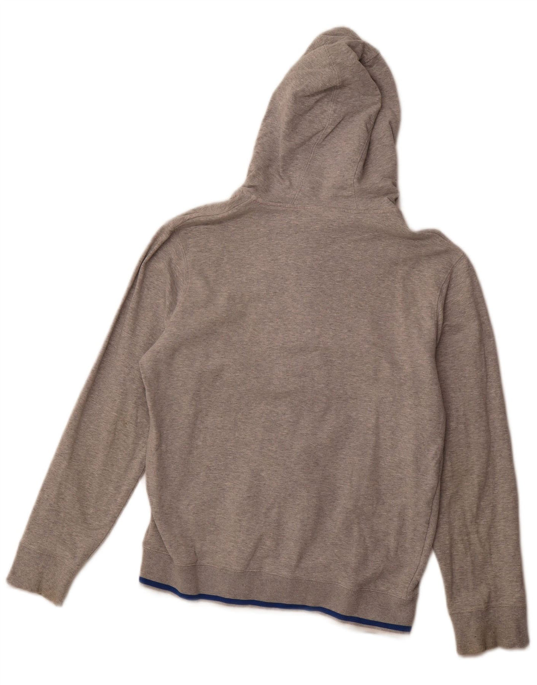 ELLESSE Womens Zip Hoodie Sweater UK 14 Medium Grey Cotton