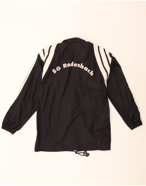 Adidas Drenge Grafisk Regnjakke med Hætte 15-16 år Sort Colourblock Nylon