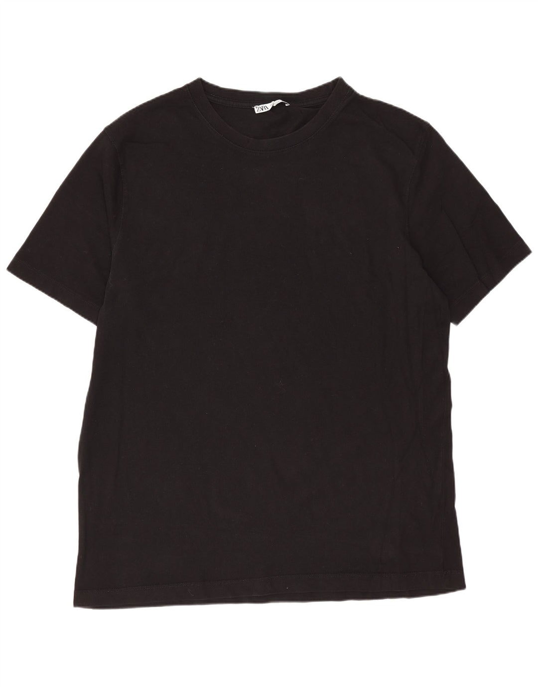 ZARA Herre T-Shirt Top XL Sort Bomuld