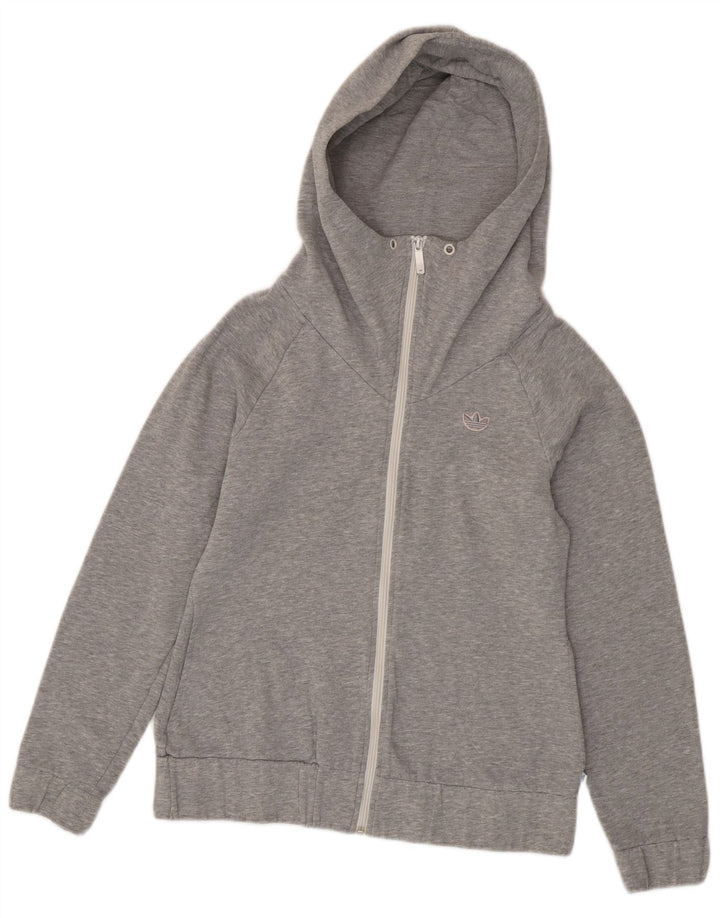 Adidas Dame Hættetrøje Sweater UK 10 Small Grå Flecked Polyester