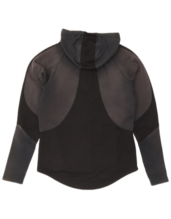 Puma hættetrøje med lynlås til kvinder UK 10 Small Black Colourblock Bomuld