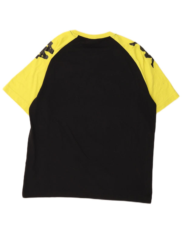 Kappa Herre BVB Dortmund Grafisk T-Shirt Top XL Sort Colourblock Bomuld