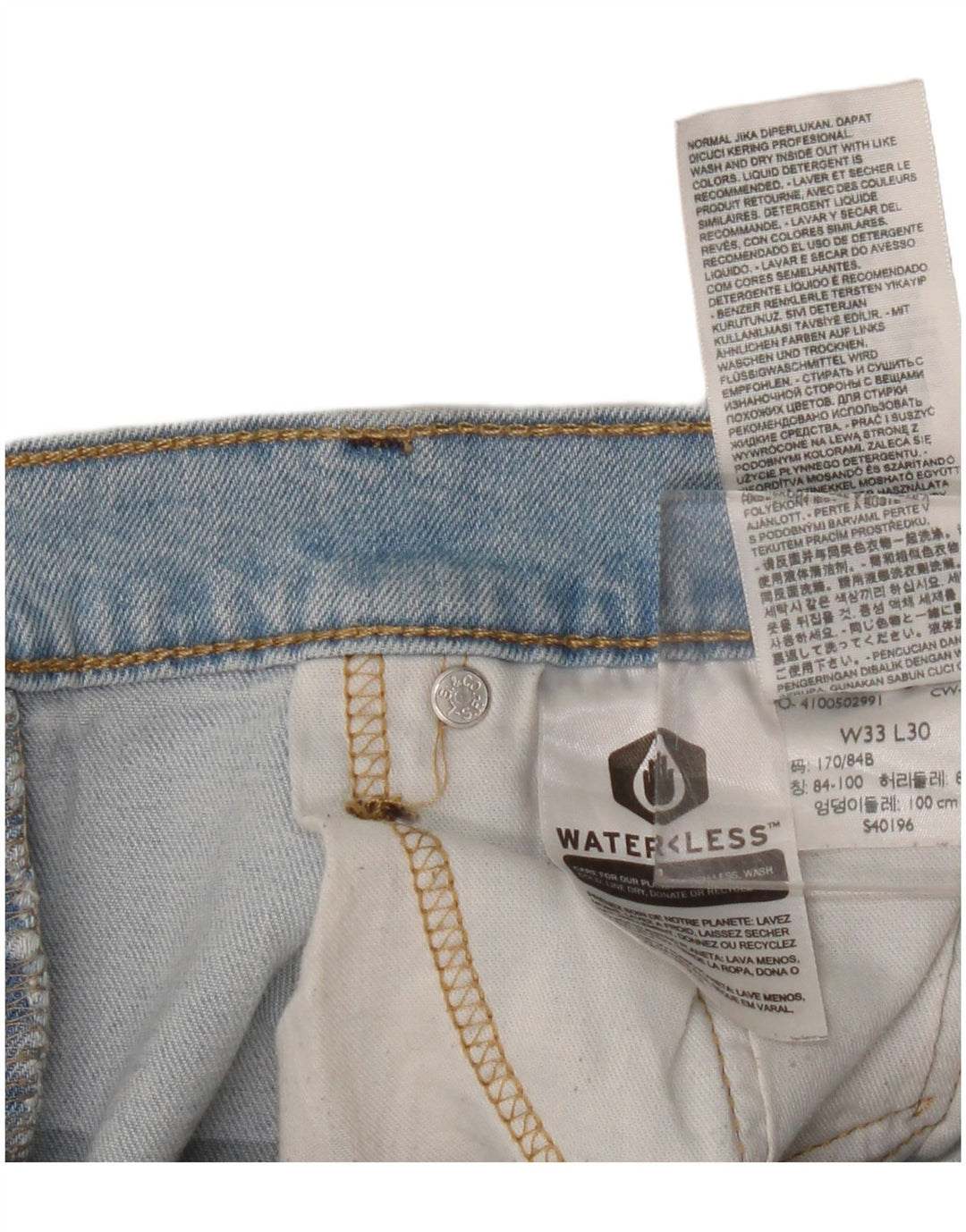 Levi's Straight Jeans til mænd W33 L30 blå bomuld