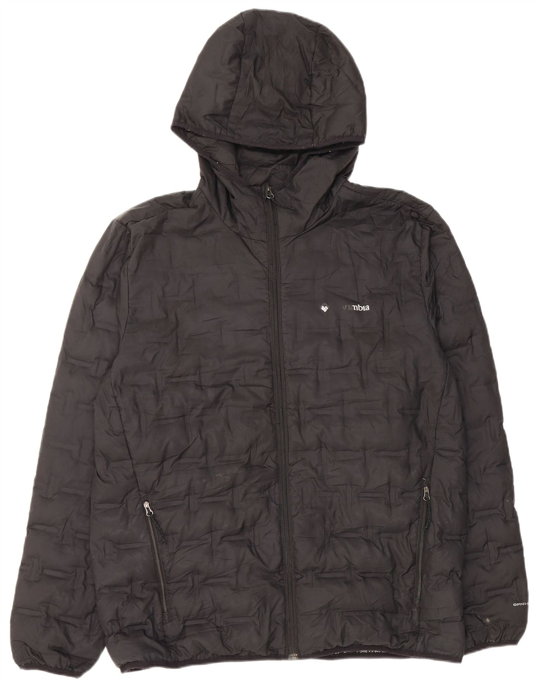 Columbia Herre hættepolstret jakke UK 40 Stor sort polyester