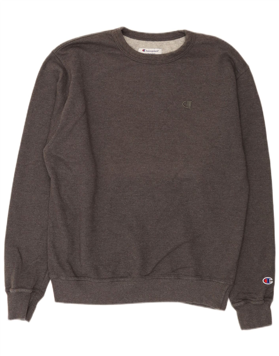 Champion Herre Sweatshirt Jumper Medium Grey Flecked Bomuld