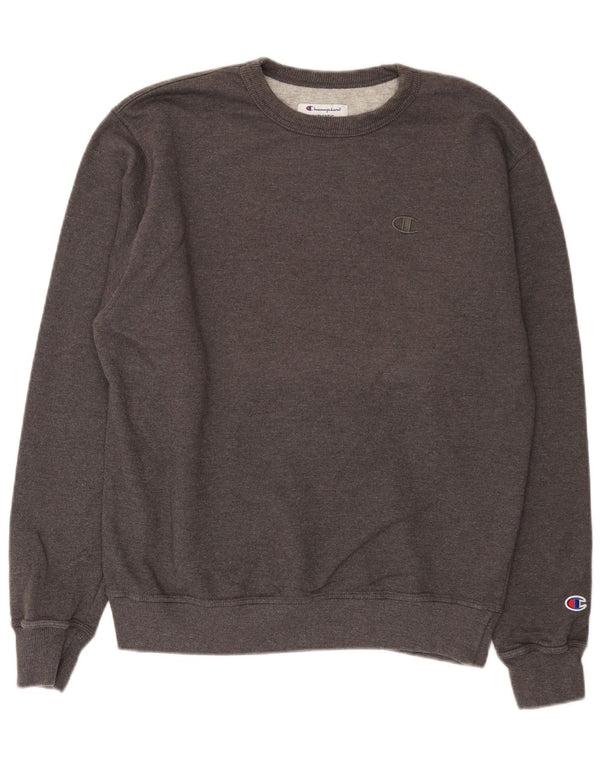 Champion Herre Sweatshirt Jumper Medium Grey Flecked Bomuld