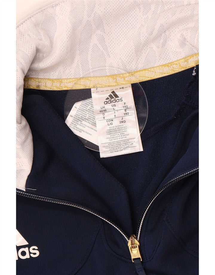 Adidas Herre Pullover Træningsdragt Topjakke UK 44/46 Large Navy Blue