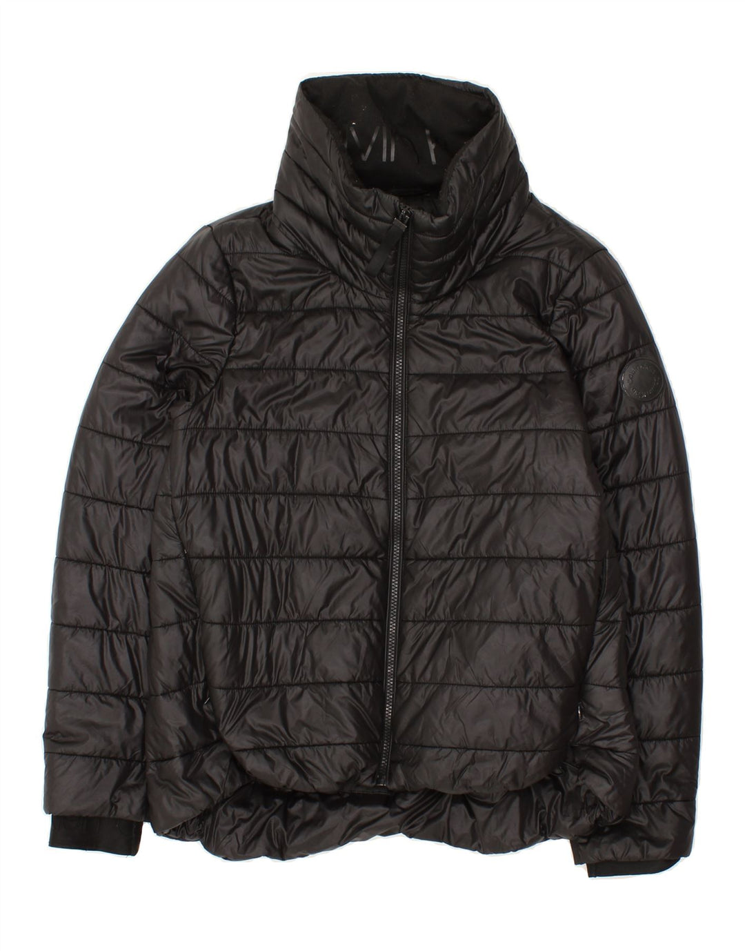 CALVIN KLEIN Womens Padded Jacket UK 12 Medium Black Polyamide Vintage Calvin Klein and Second-Hand Calvin Klein from Messina Hembry 