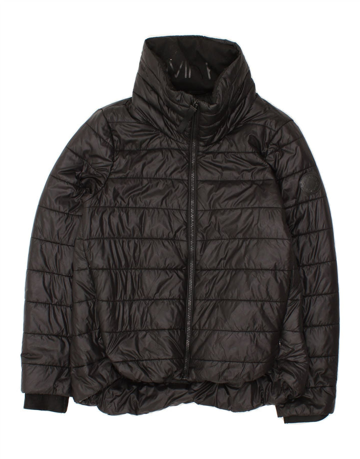 CALVIN KLEIN Womens Padded Jacket UK 12 Medium Black Polyamide Vintage Calvin Klein and Second-Hand Calvin Klein from Messina Hembry 
