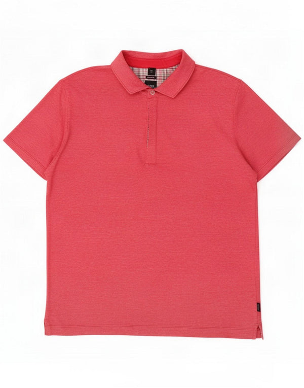 Hugo Boss Polo Shirt til mænd Large Pink Bomuld