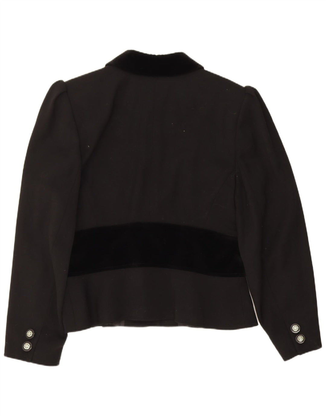 Valentino Dame 5 Button Blazer Jacket UK 14 Large Black Colourblock Uld