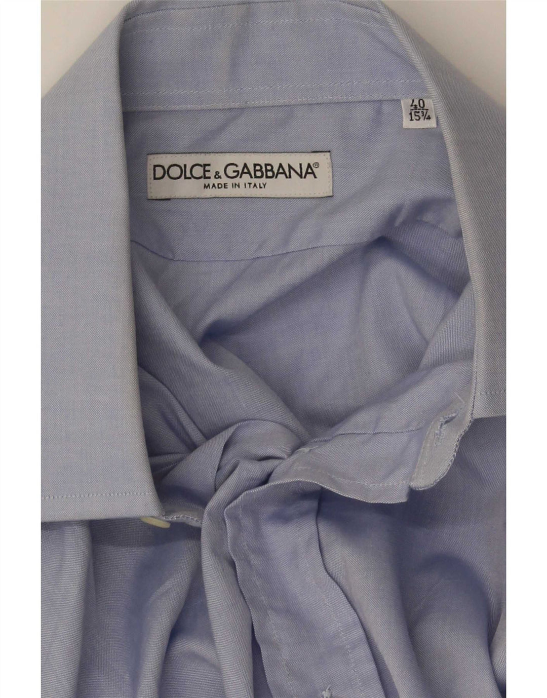 Dolce & Gabbana Herreskjorte Størrelse 40 15 3/4 Medium Blå