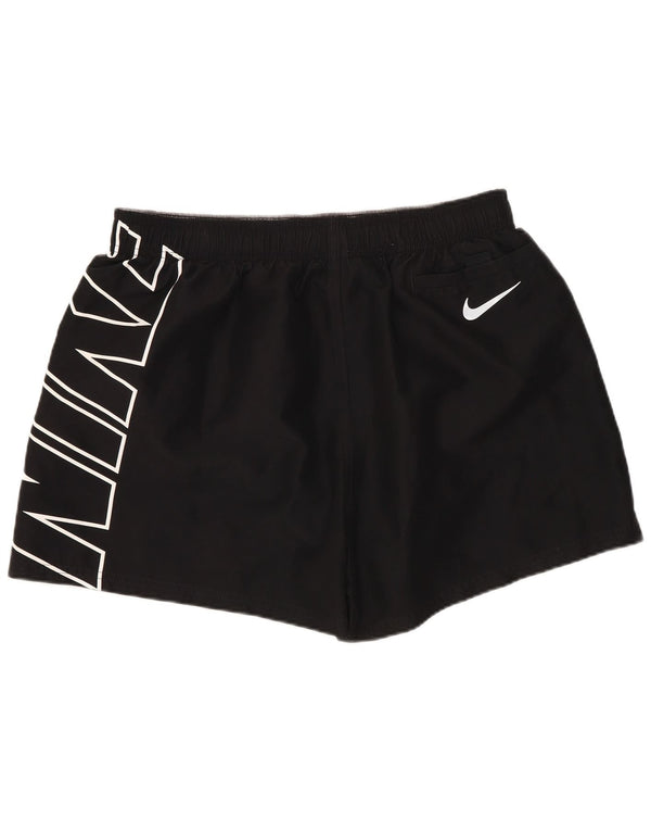 NIKE Mens Graphic Swimming Shorts Large  Black Polyester