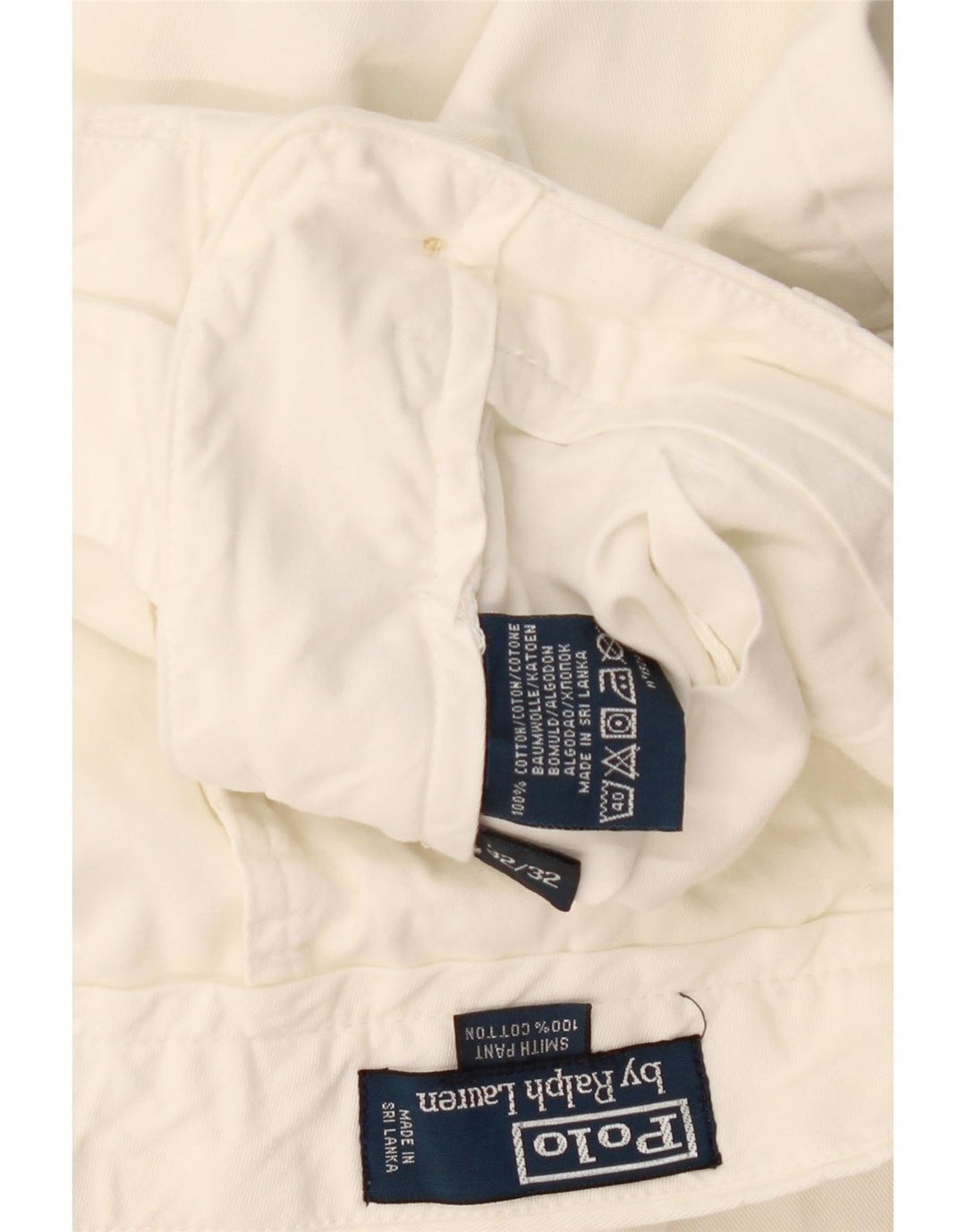 POLO RALPH LAUREN Herre Smith Pant Lige Chinobukser W32 L32 Hvid