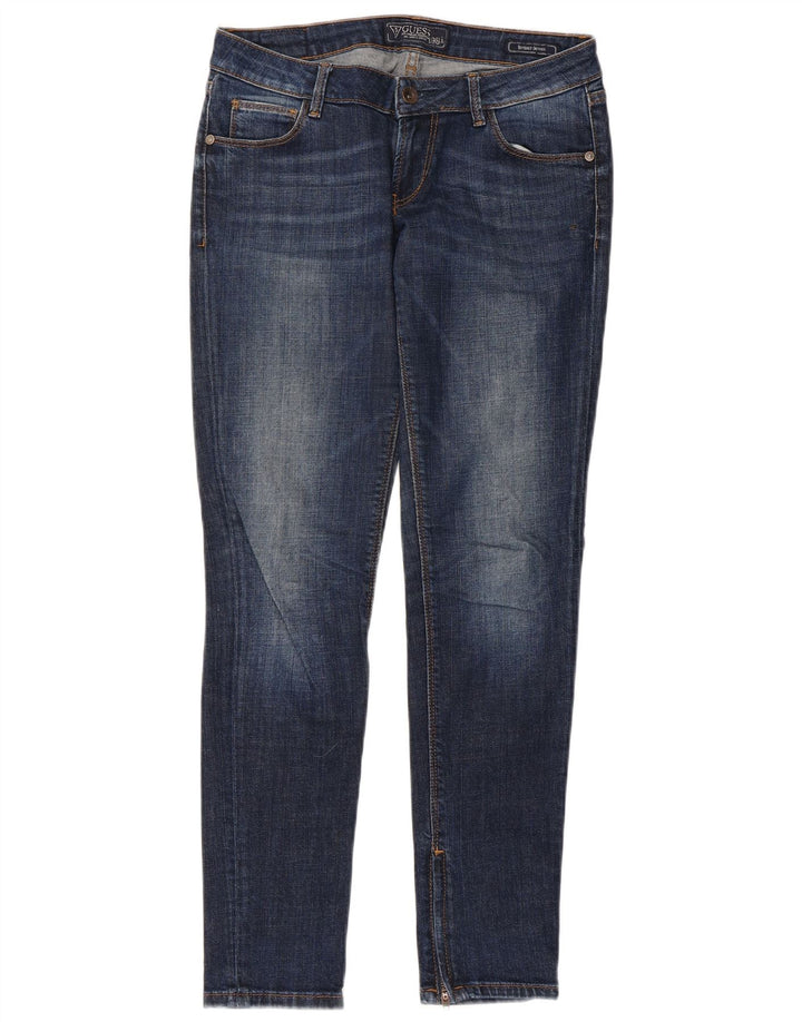 GUESS Dame Beverly Skinny Jeans W27 L29 Blå Bomuld