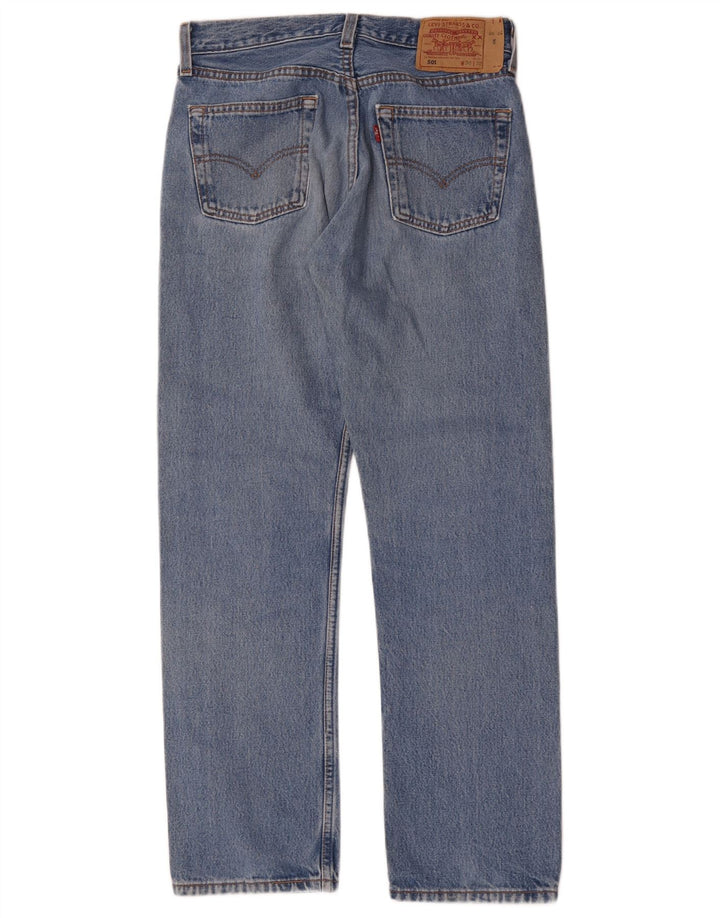 LEVI'S Herre 501 Straight Jeans W30 L30 Blå Bomuld