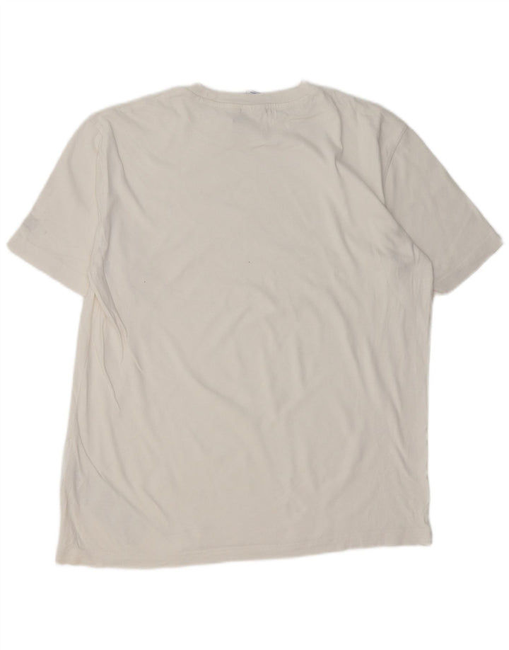 Champion Herre T-Shirt Top Stor Hvid Bomuld