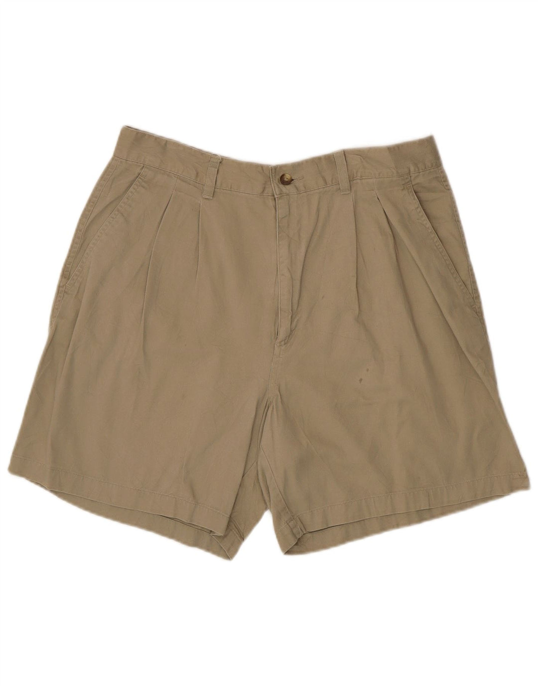 EDDIE BAUER Mens Pegged Chino Shorts W36 Large Beige Cotton