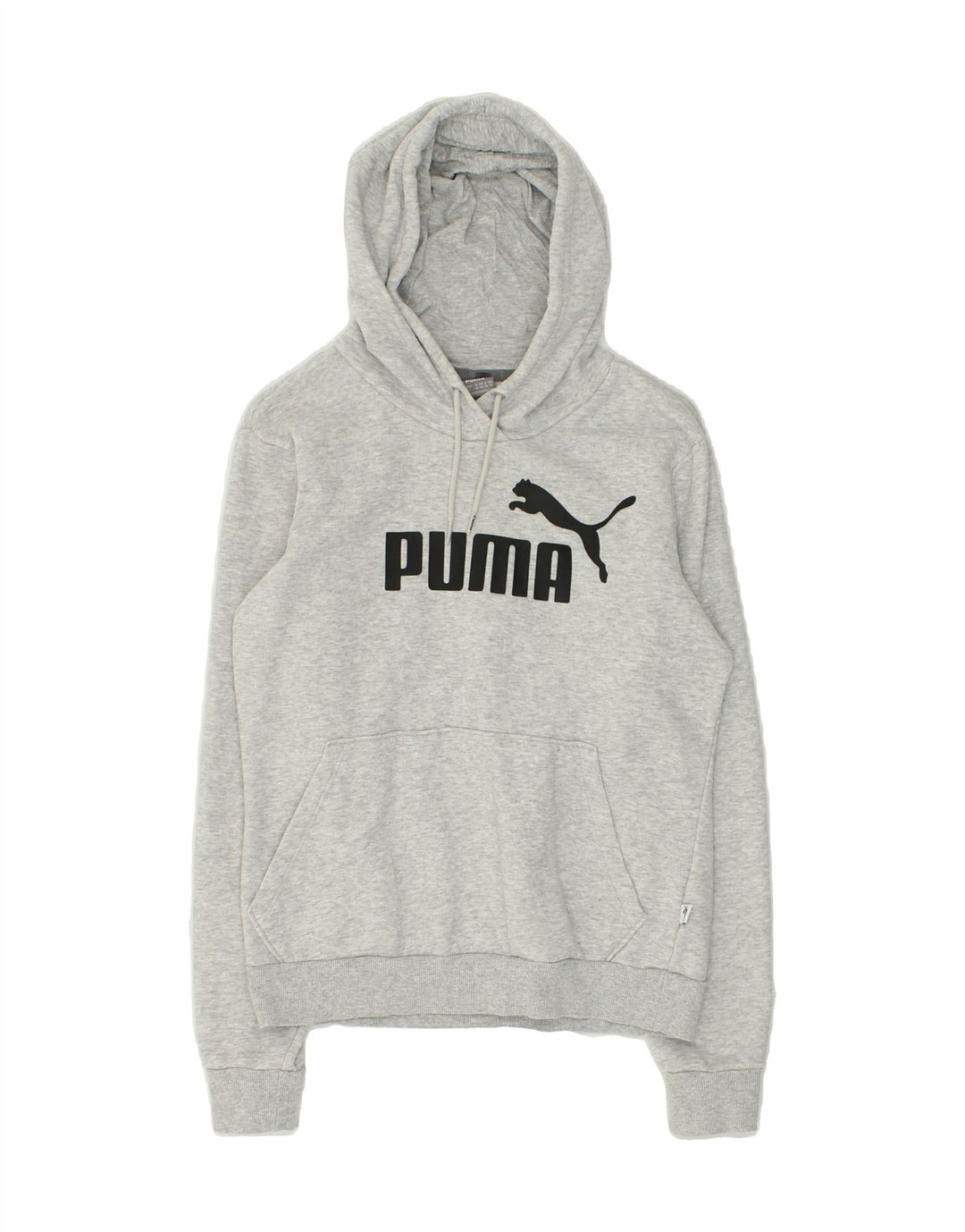 PUMA Womens Graphic Hoodie Jumper UK 10 Small  Grey Cotton | Vintage Puma | Thrift | Second-Hand Puma | Used Clothing | Messina Hembry 