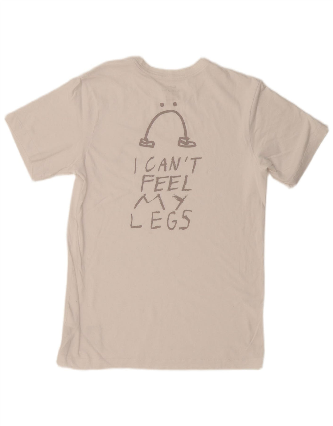 NIKE Herre Dri Fit grafisk T-shirt Top Lille hvid bomuld