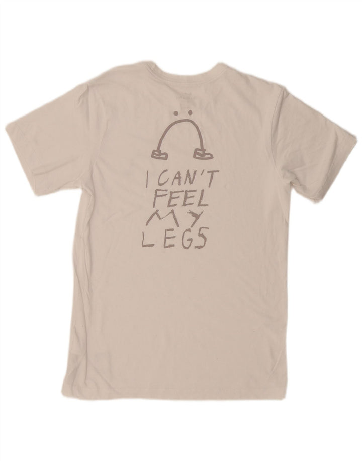 NIKE Herre Dri Fit grafisk T-shirt Top Lille hvid bomuld