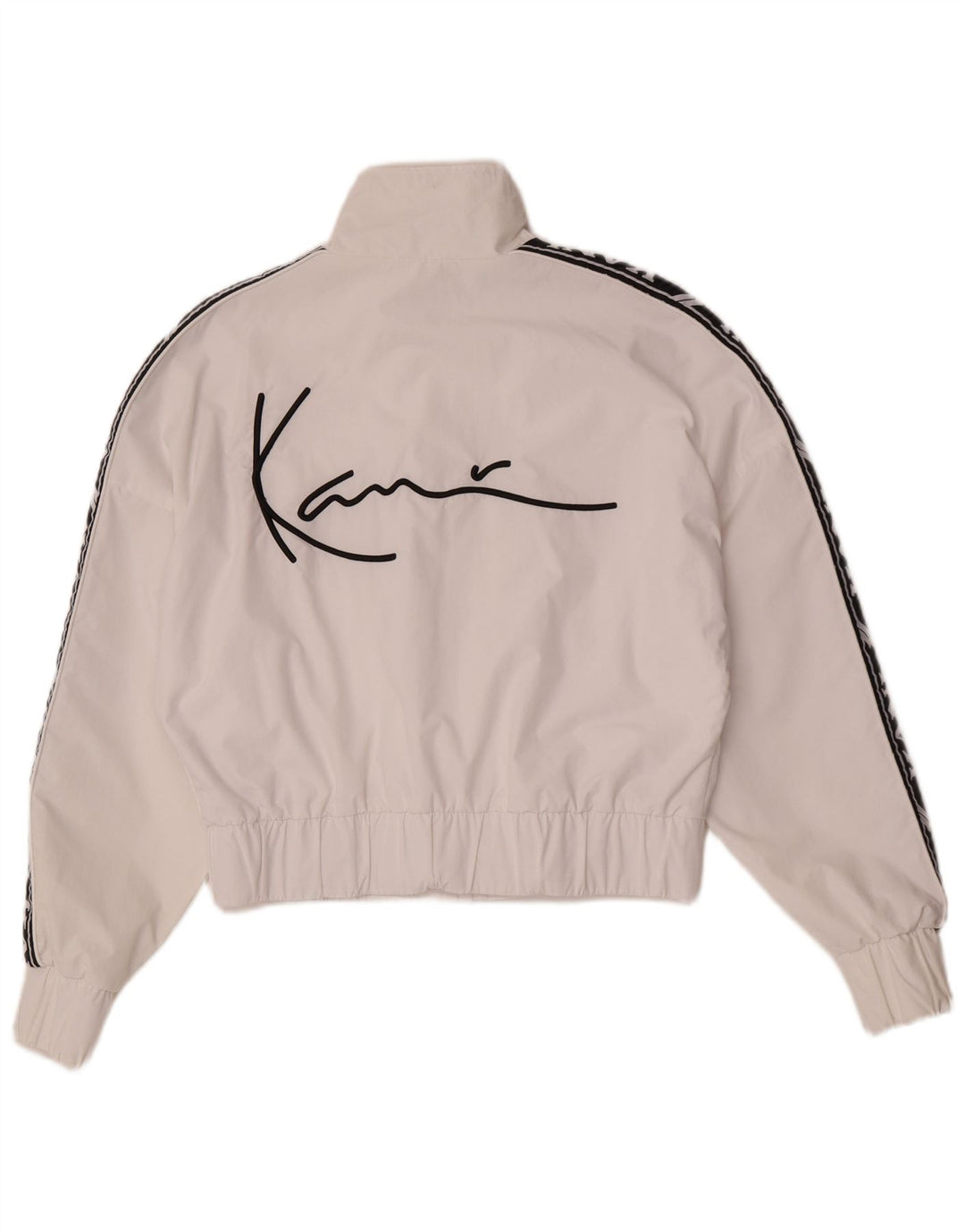 Karl Kani Dame Grafisk træningsdragt Top Jacket UK 10 Small White Colourblock