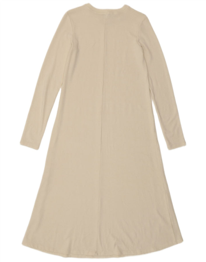 Zara Dame Maxi Jumper Kjole UK 10 Small White