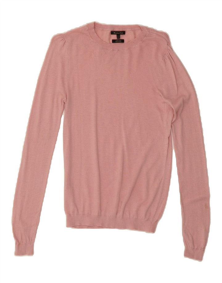 MASSIMO DUTTI Womens Crew Neck Jumper Sweater UK 8 Small Purple Wool Vintage Massimo Dutti and Second-Hand Massimo Dutti from Messina Hembry 