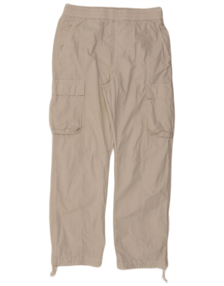 Zara Dame Straight Cargo Bukser Medium W31 L29 Beige Bomuld