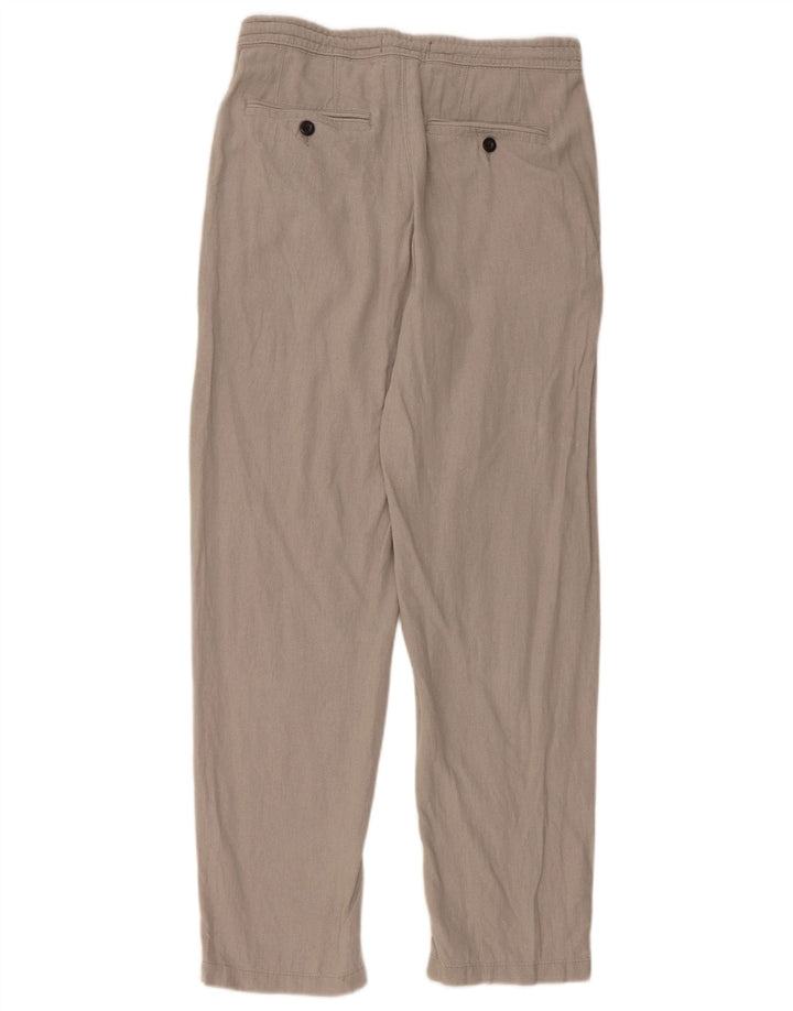 Marks & Spencer Regular Straight Chino-bukser til kvinder W30 L31 Grå hør