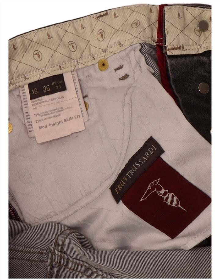 Trussardi Herre Slim Jeans W33 L34 Grå Bomuld