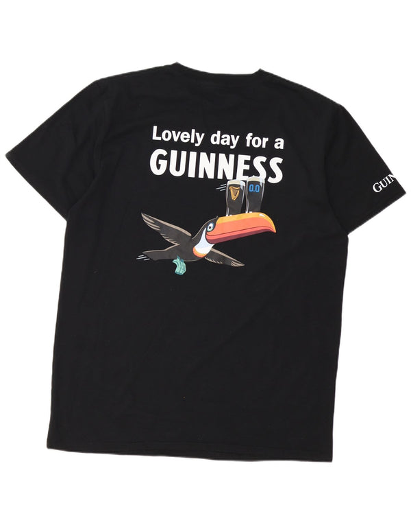 Guinness Dame Grafisk T-Shirt Top UK 18 XL Sort Bomuld