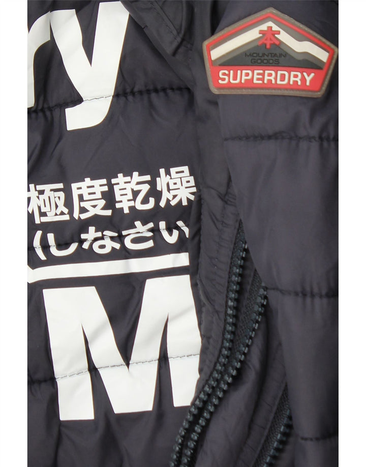SUPERDRY Polstret Herrejakke UK 38 Medium Navy Blue Nylon