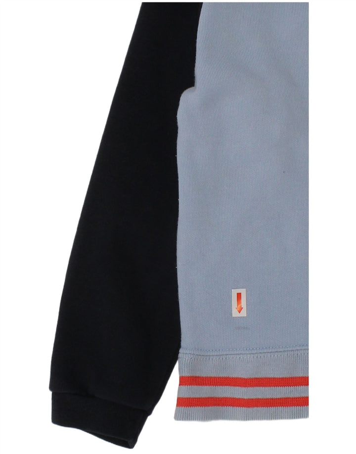CHAMPION Boys Graphic Sweatshirt Jumper 5-6 Years Blue Colourblock
