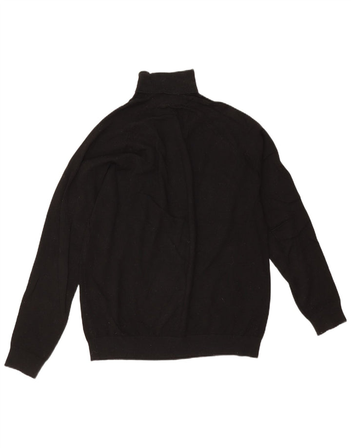 Zara Herre rullehals sweater Medium Sort viskose