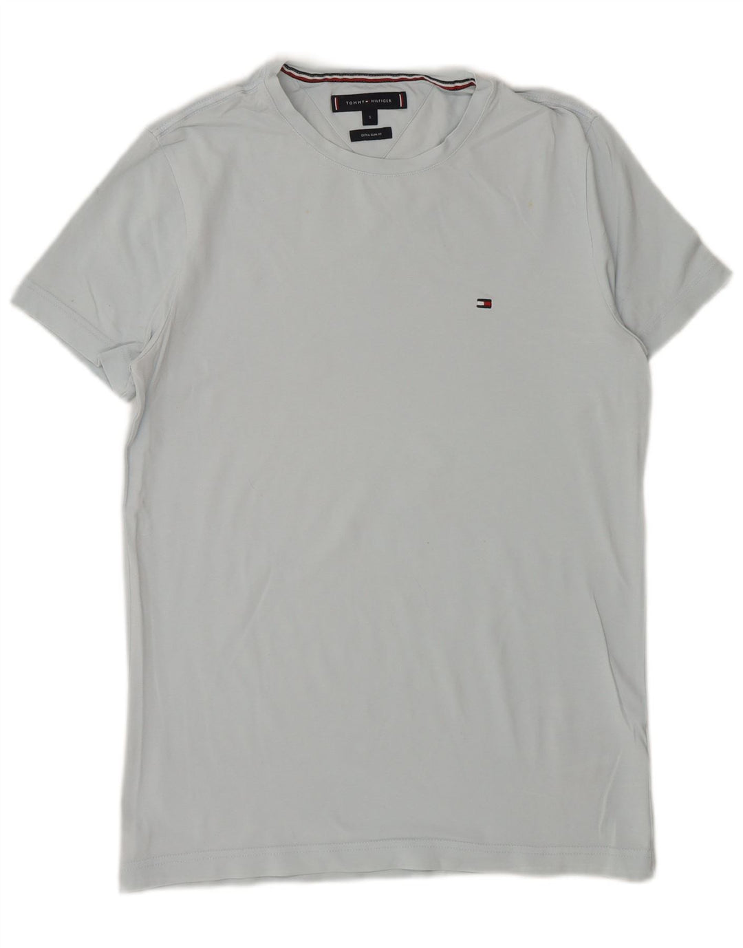 TOMMY HILFIGER Herre Extra Slim T-Shirt Top Lille Blå Bomuld