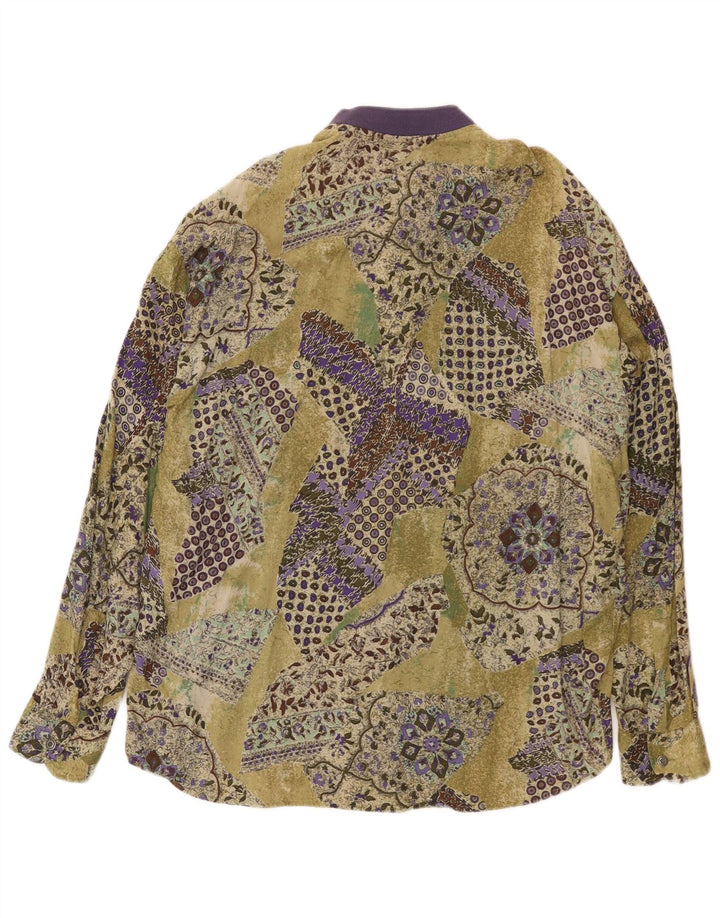 Vintage Herre Pullover Shirt Stor flerfarvet Patchwork