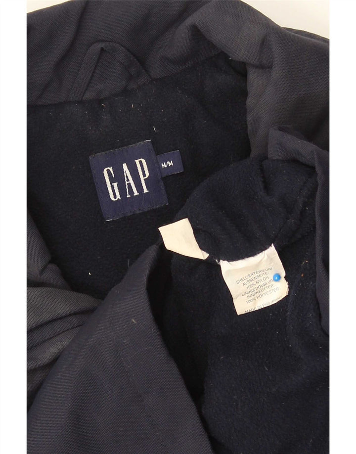 Gap Herre Windbreaker Jacket UK 38 Medium Navy Blue Nylon