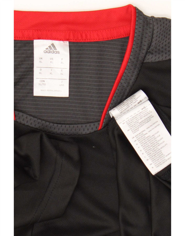 Adidas Herre T-Shirt Top XL Sort Polyester