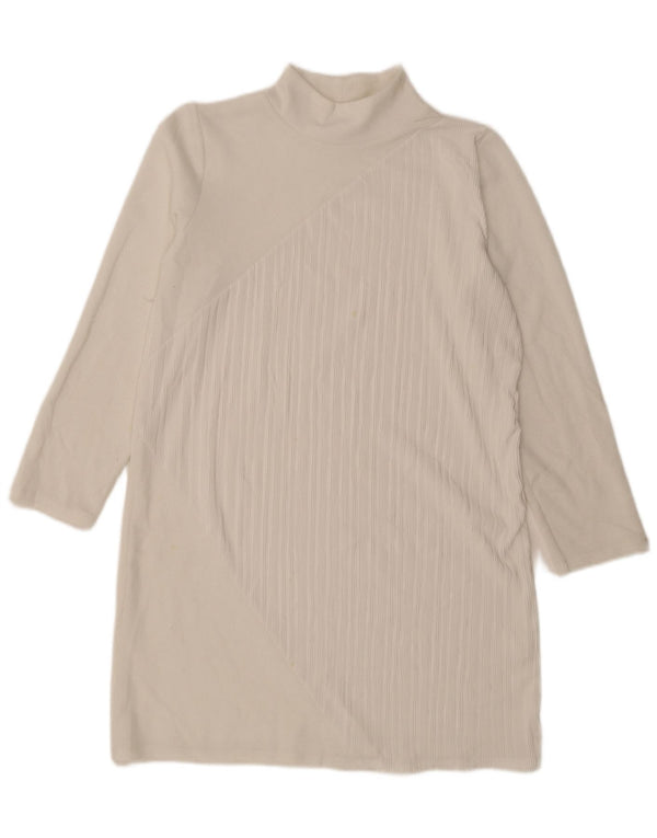 Zara Womens Jumper Dress UK 14 Medium White