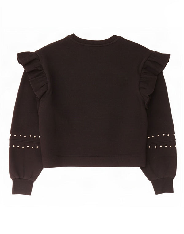 Zara Sweatshirt Jumper UK 12 Medium Sort Polyester