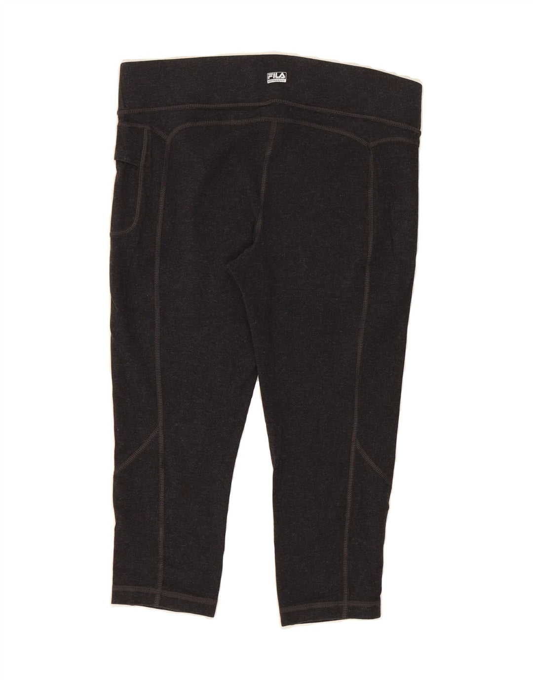 FILA Womens Capri Leggings UK 14 Medium  Black Cotton Vintage Fila and Second-Hand Fila from Messina Hembry 